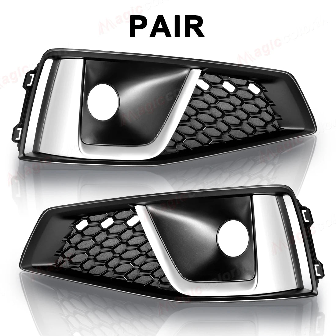 For Audi A4 B9 S-LINE S4 2018 2019 2020 Car Fog Lamps Cover Front Bumper Foglight Grille Grill Accessories 8WD807681J 8WD807682J