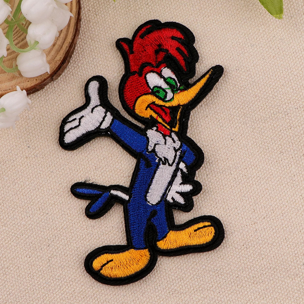 Cartoon Character Embroidery Patch Funny Bird Iron On Patches For Clothing Thermoadhesive Patches On Clothes DIY Sew Badges