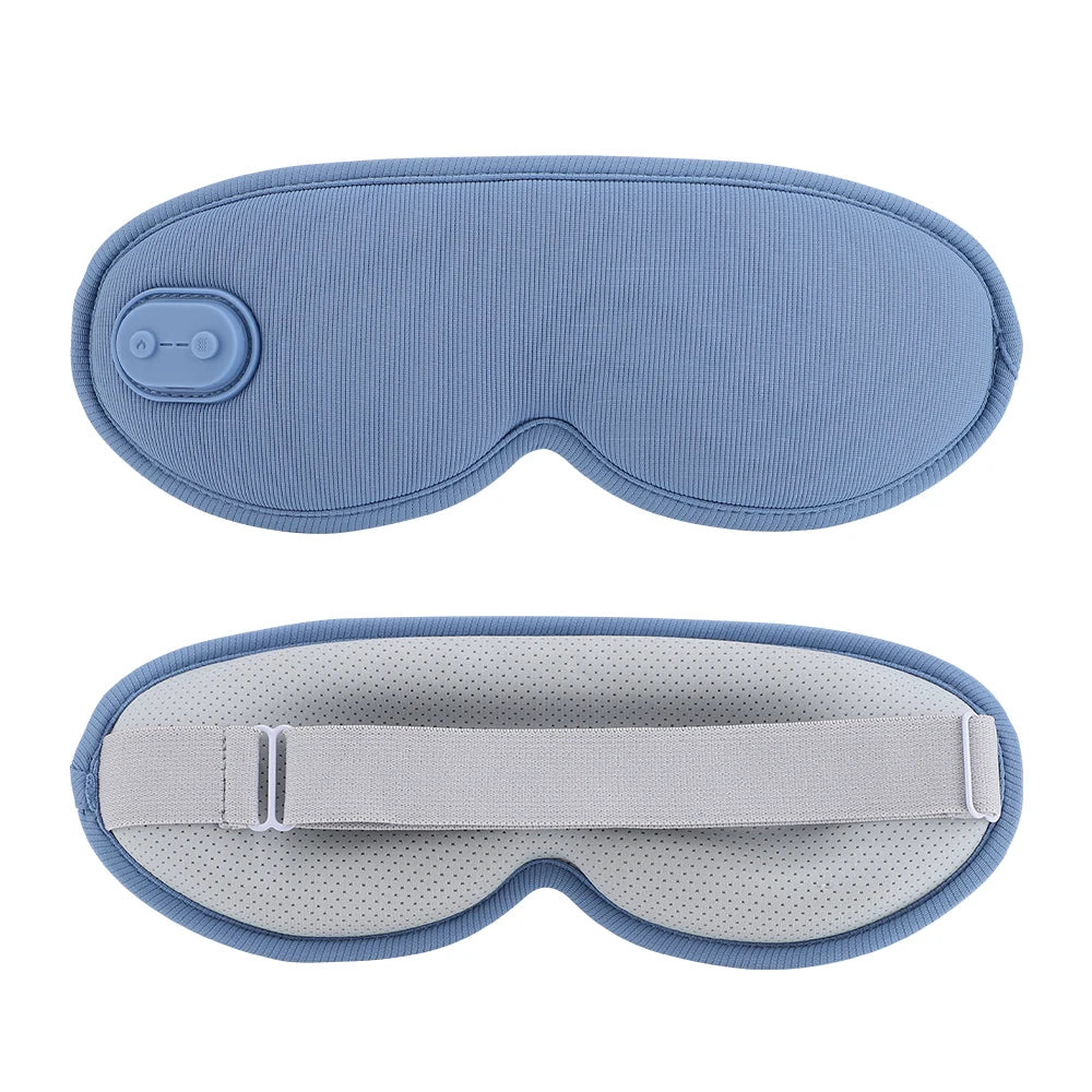 3D Cordless Eye Massager 5 Vibration 3 levels Adjustable Heating Sleep Mask for Office Travel Reduce Dark Circles Eye Fatigue