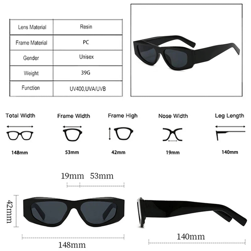 JNPCXI New Polygon Square Sunglasses Women Fashion Green Shades UV400 Retro Men Outdoor Sun Glasses
