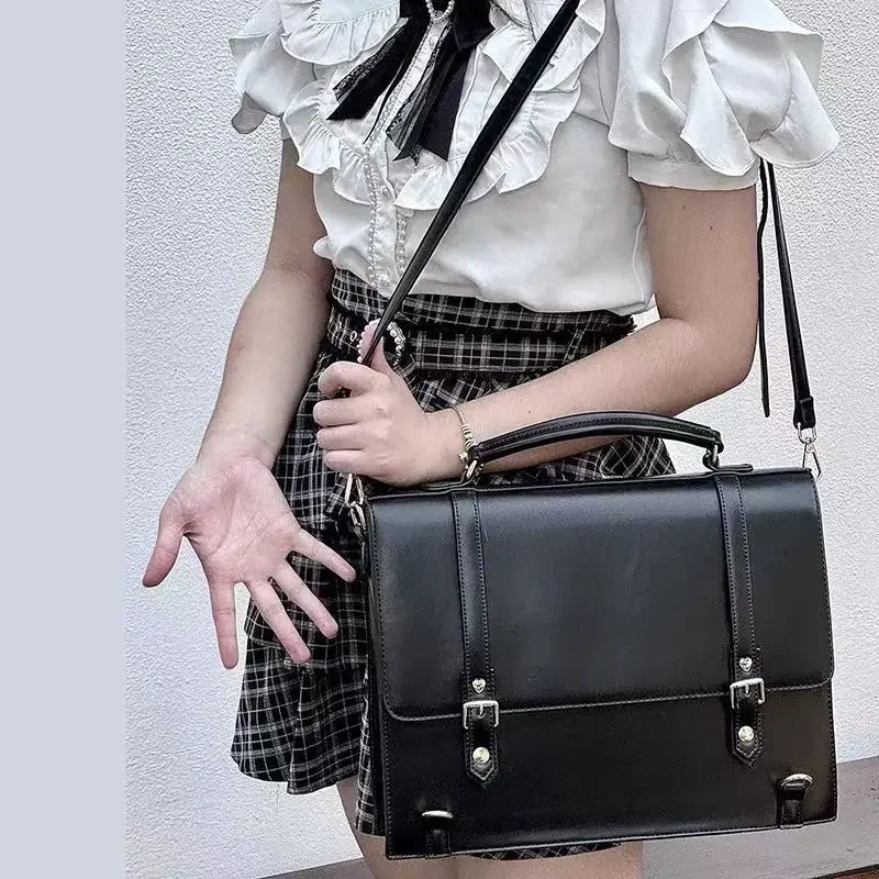 JK Girl Japanese Large-Capacity Transparent Shoulder Crossbody Bag DIY Decoration Ita Bag High School Teenage Backpack ItaBag