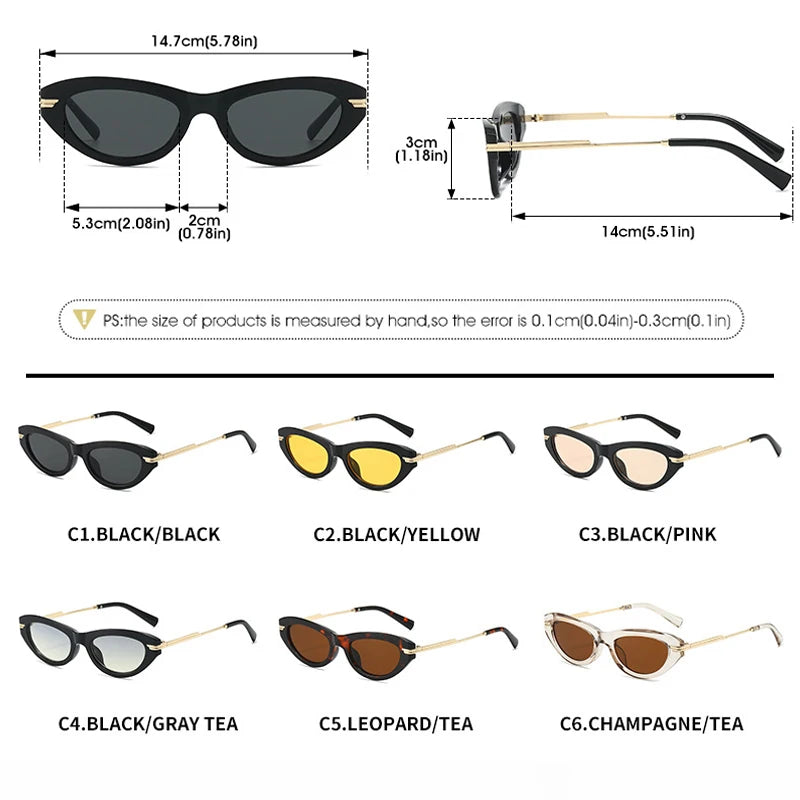 JNPCXI New Fashion Cat Eye Sunglasses For Women Men Luxury Designer Sun Glasses Shades UV400 Eyewear