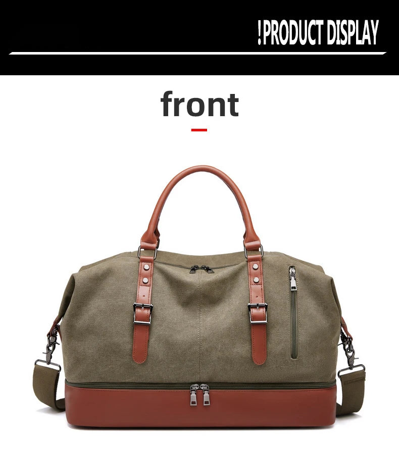 SWISS MILITARY Handheld Travel Retro Bag Canvas Multifunctional Anti-Theft Bag