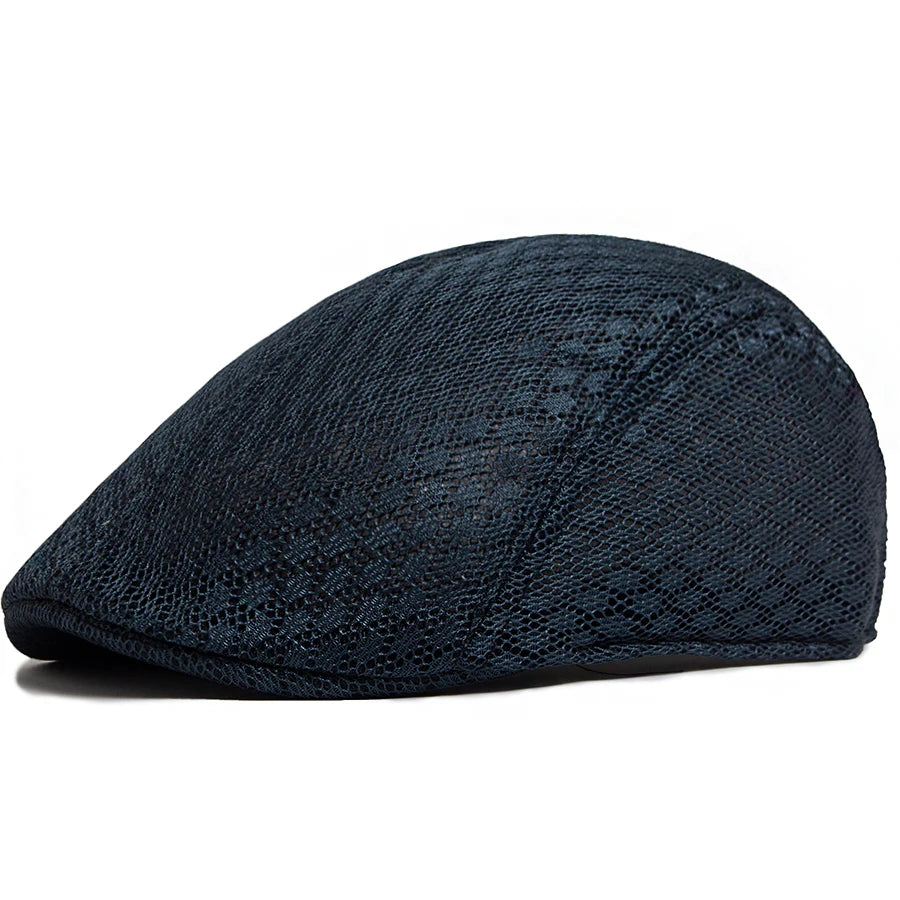 Women Beret Fashion Men Mesh Cap Casual Solid Berets Female Summer Soft Top Sun Visor Hat For Male 55-59cm Head Circum Unisex