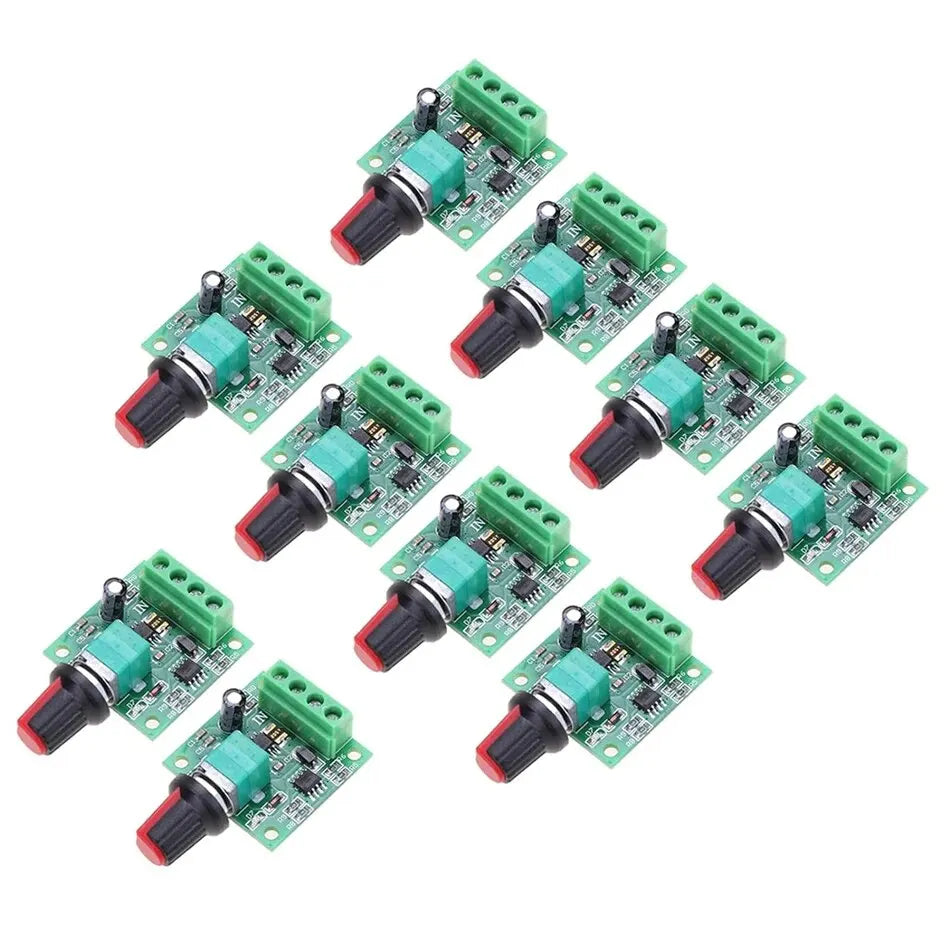 5pcs 1.8V-15V 2A DC Motor Speed Controller PWM Variable Speed Regulator Governor Switch 1803BKW with Speed Control Knob