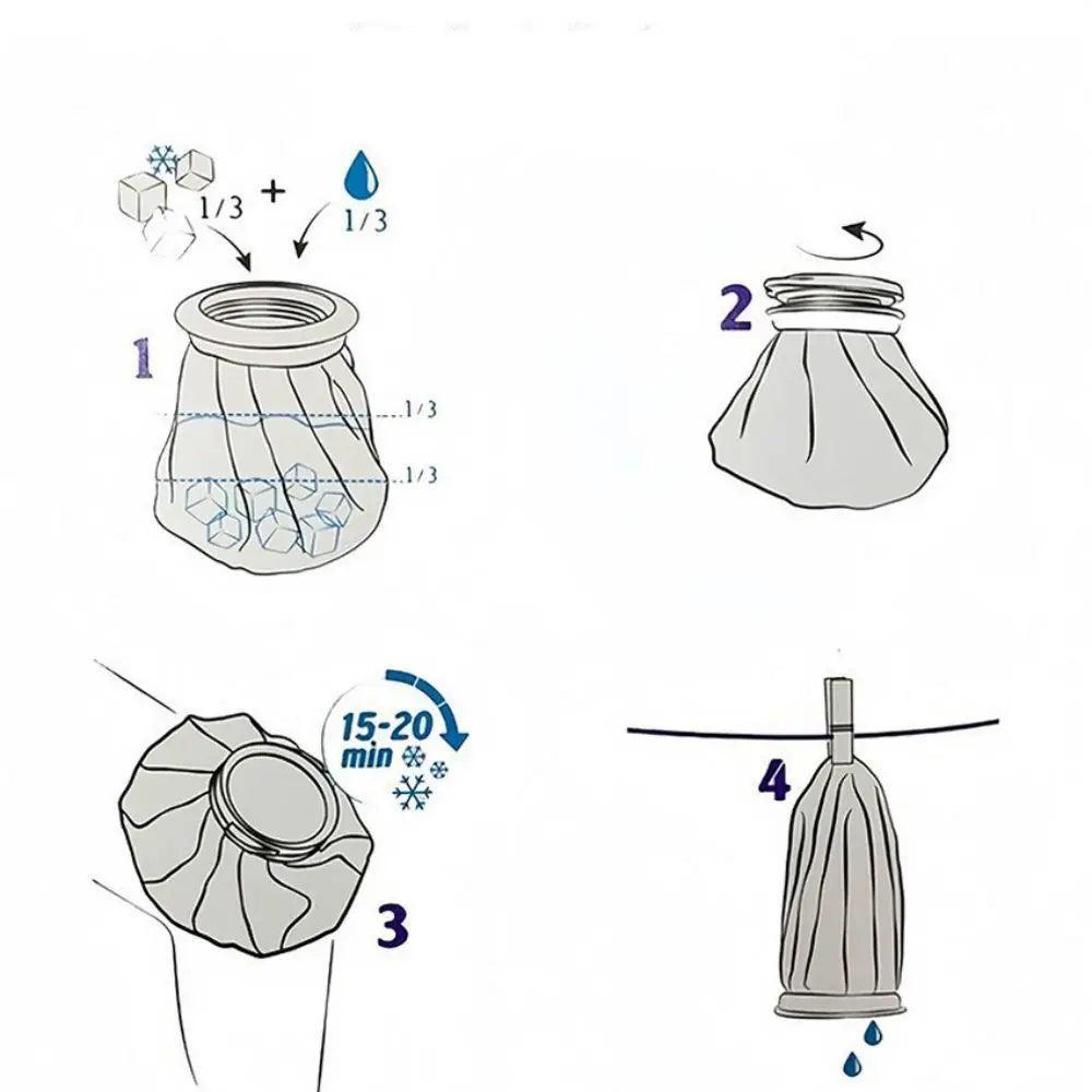 Ice Pack Reusable Ice Bags No-Leak Elastic Breathable Hot Water Bag For Hot & Cold Therapy, Cold And Heat Ice Bag (6"/9"/11")