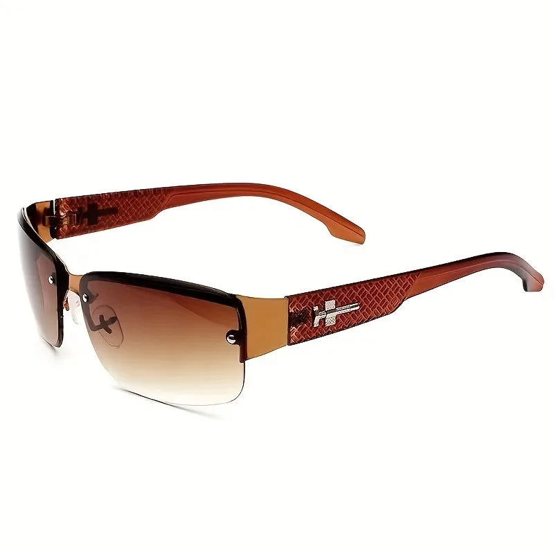 Ladies' Rectangular Gradient Lightweight Tortoiseshell Frame Fashionable Driving Glasses