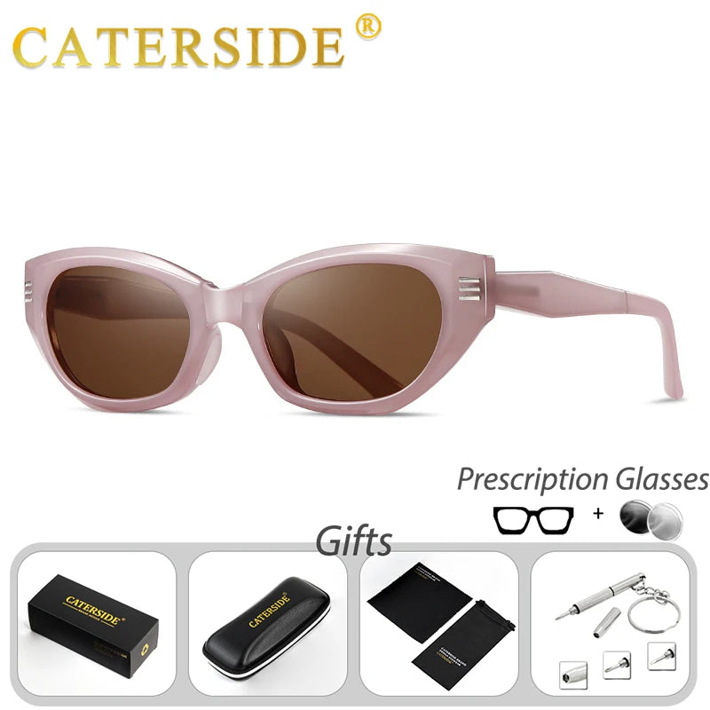 CATERSIDE Men Foldable Prescription Glasses Premium Tr-90 Frame Elliptical Lens Optical Glasses Women Fashion Reading Glasses