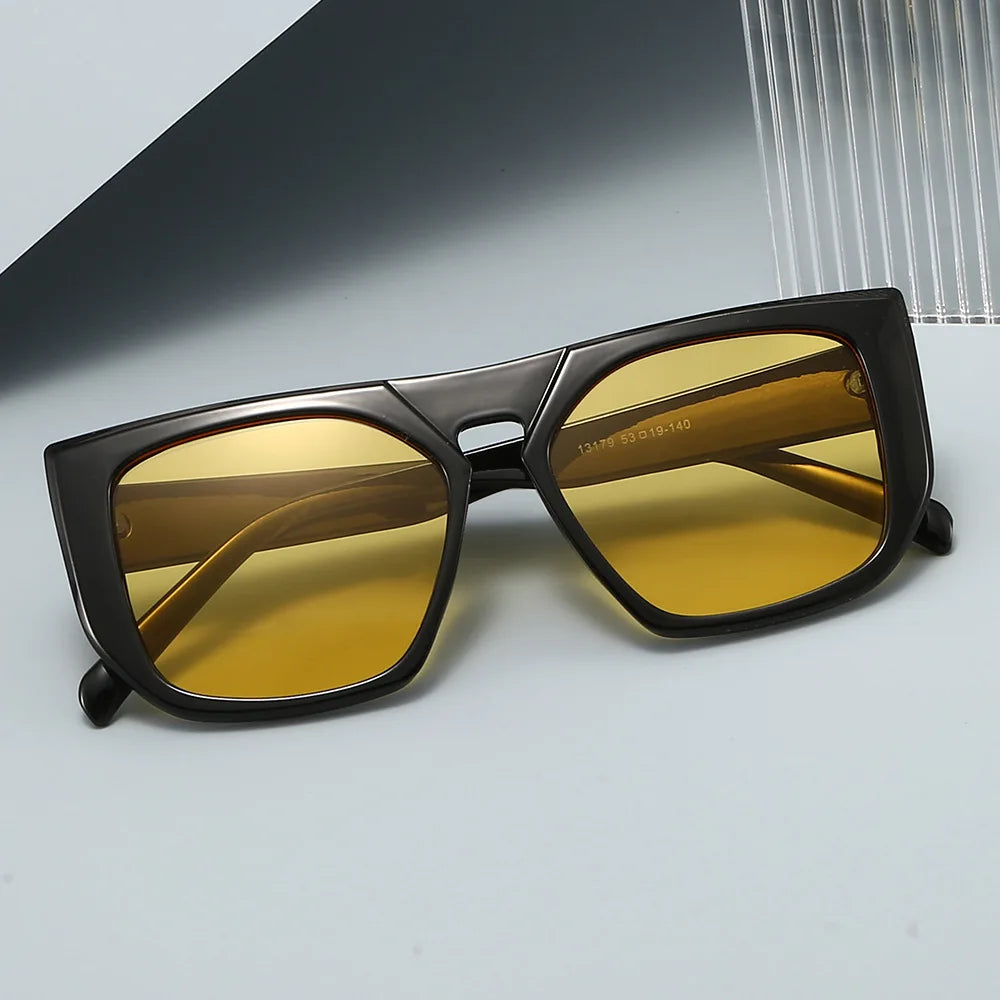 JNPCXI New Fashion Square Sunglasses Women Retro Leopard Green Shades Men Trending Sun Glasses UV400