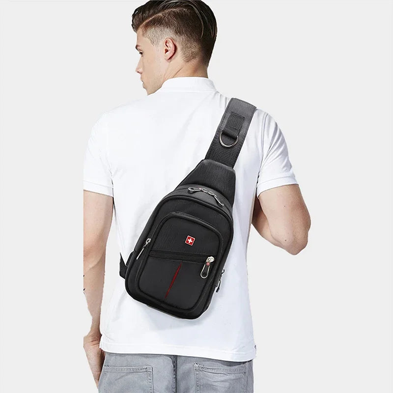 SWISS MILITARY Men's Chest Bags Leisure Waterproof Shoulder Crossbody Sling Bag