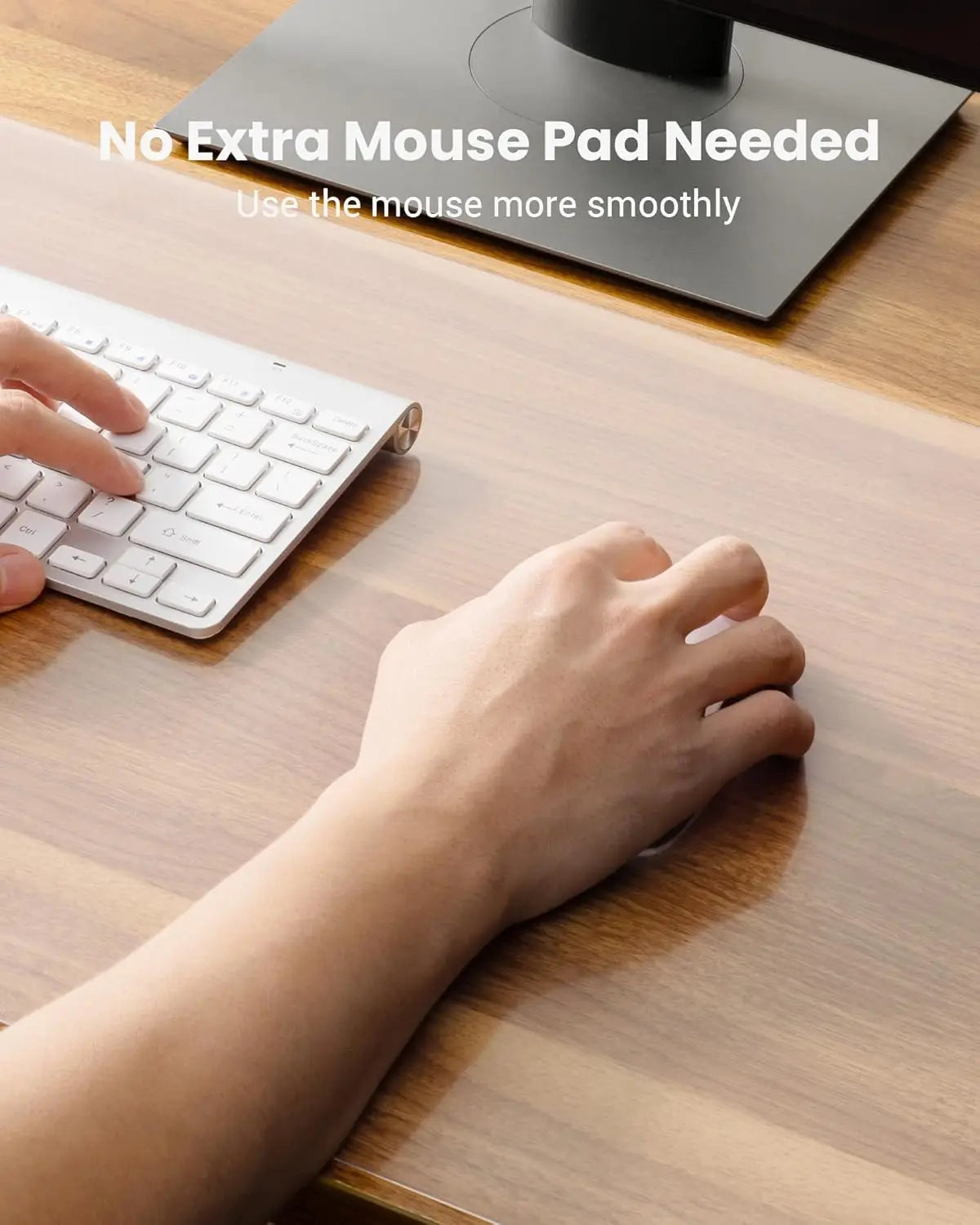 YSAGi Clear Large Mouse Pad, Waterproof Table Mat, Desk Mat, Transparent Table Protector Mat, Desk Pad for Office & Home
