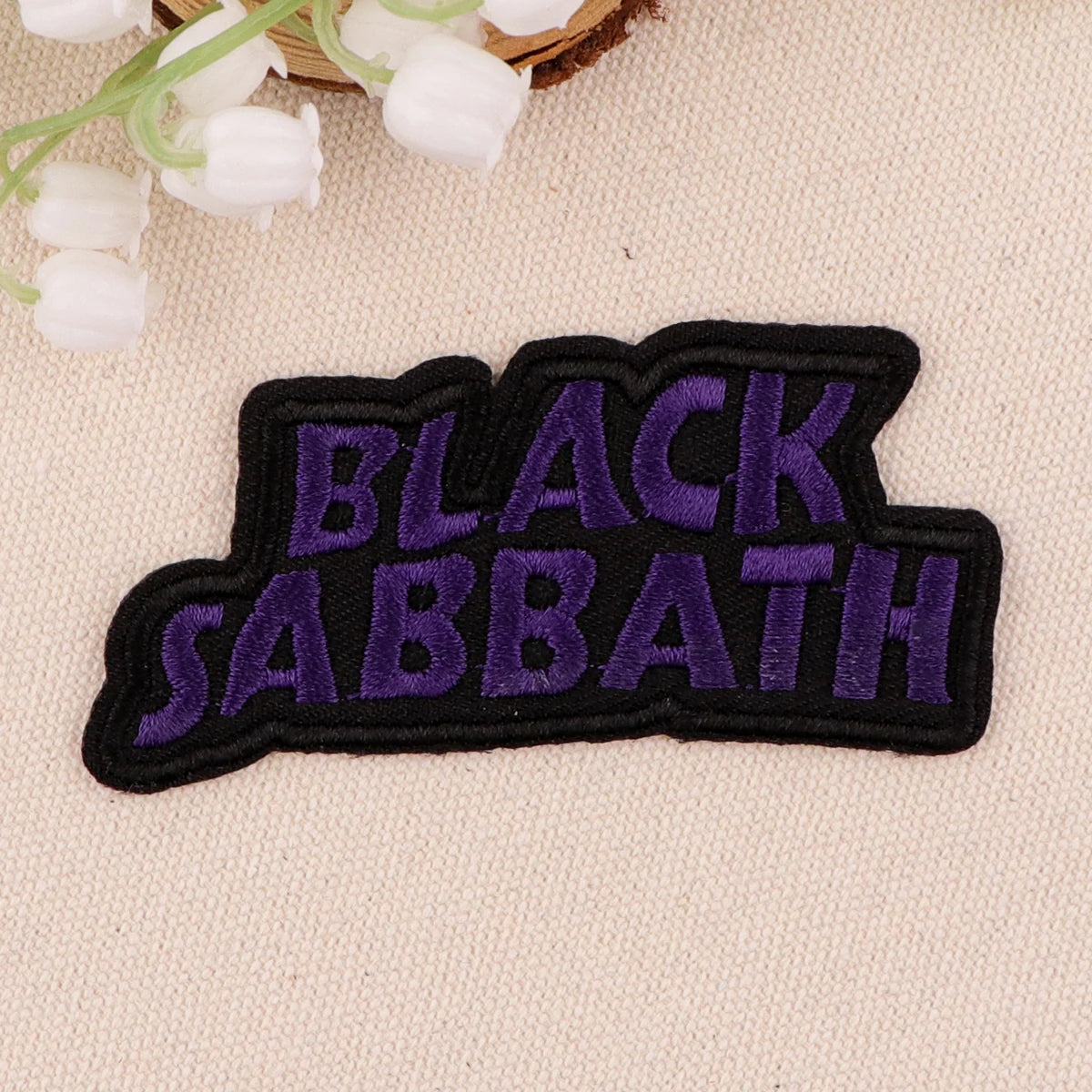 Black Embroidered Patches For Clothing Thermoadhesive DIY Jackets Iron on Patches For Clothes Halloween Sew Stickers