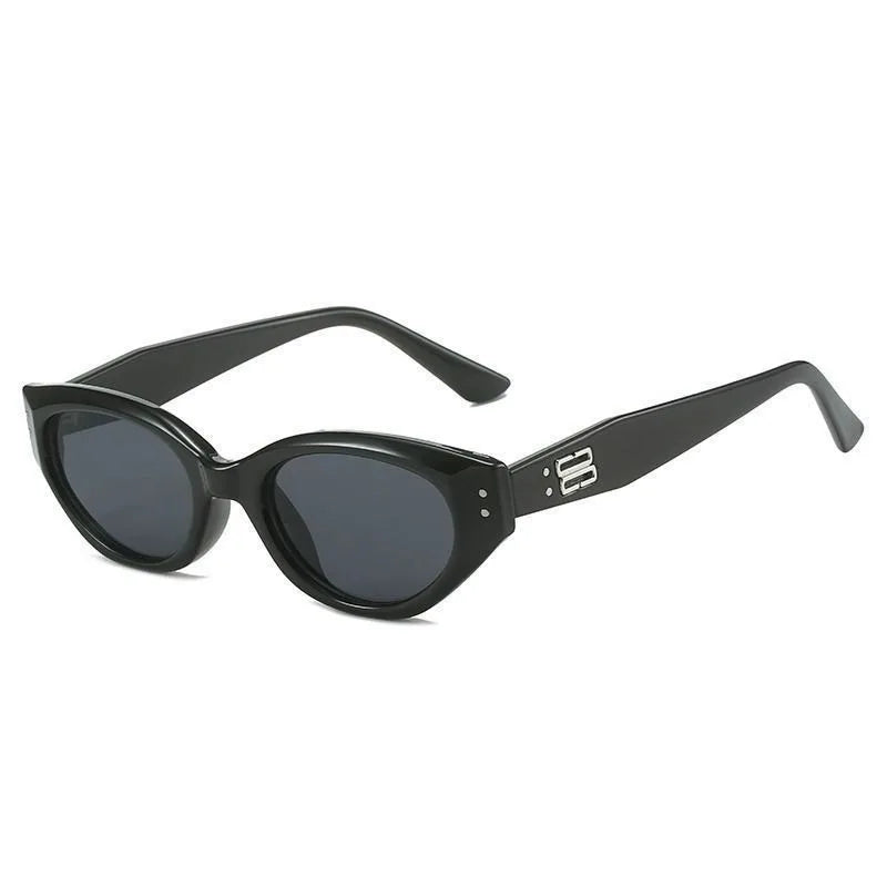 Chic Cat Eye Glasses Plastic Frame with Anti-Reflective Plastic Lens Fashion Street Snap Trendy Style Unisex Decorative Eyewear