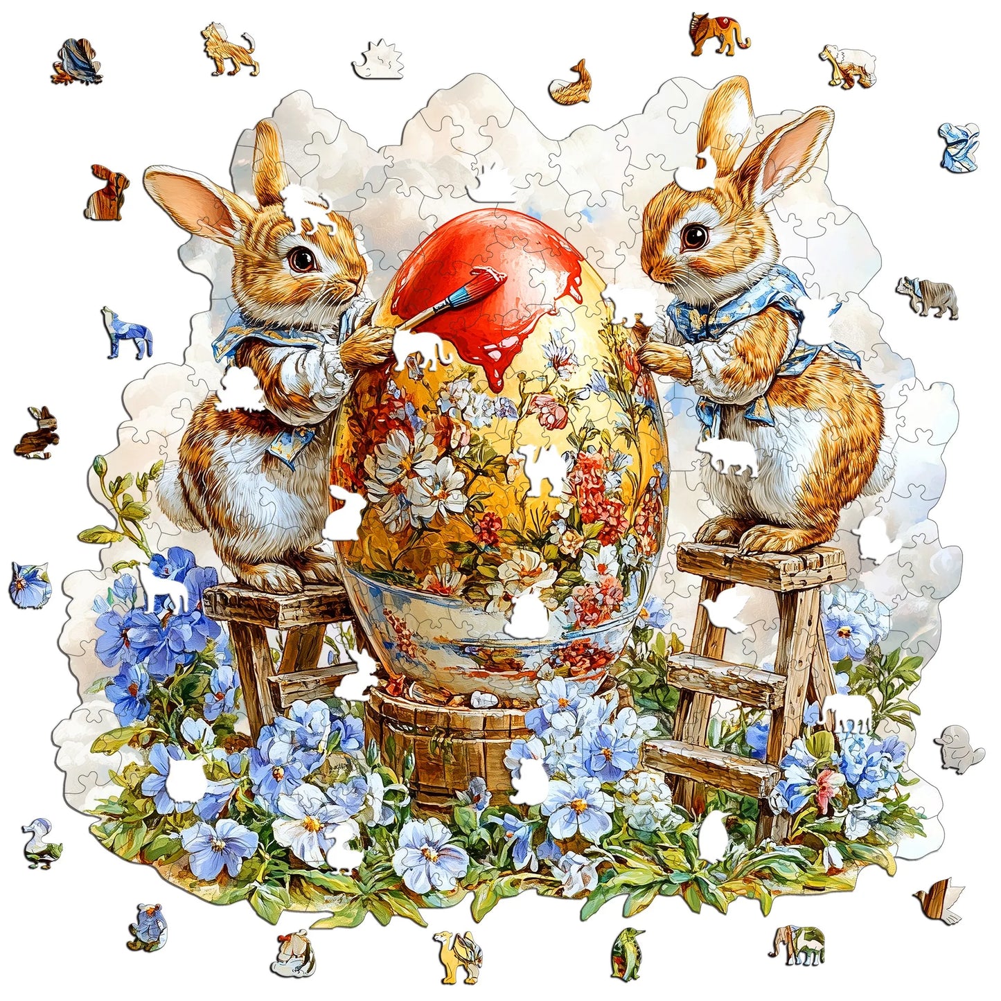 Animals Wooden Jigsaw Puzzle Nature Style Wooden Decor Painting Christmas and Halloween Gift Toy For Teen And Kid