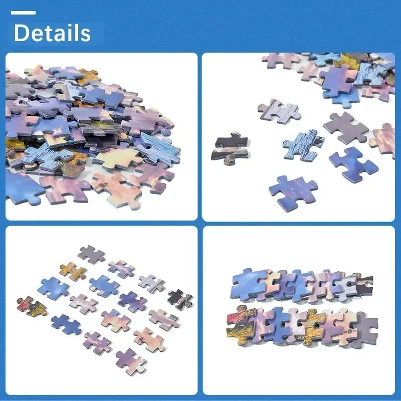 Mini Jigsaw Puzzle 1000 Pieces for Adults Van Gogh The Starry Night Environmentally Friendly Paper Christmas Gift Toy