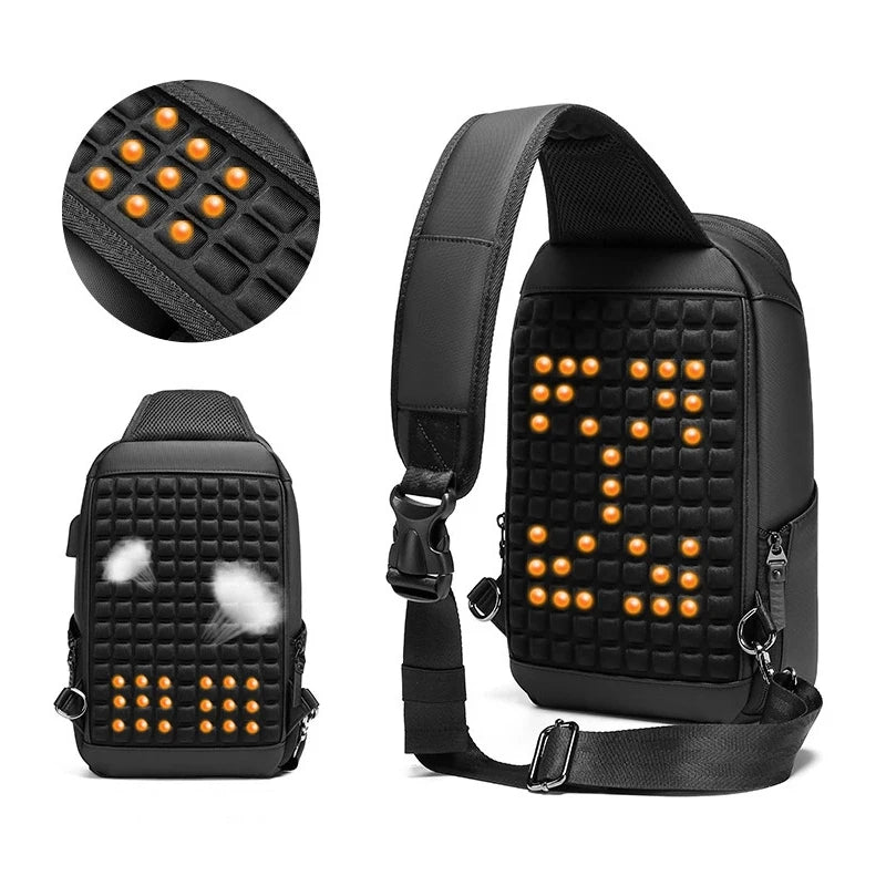 SWISS Men's Fashion Chest Bag Multifunctional Waterproof Shoulder Crossbody Bag