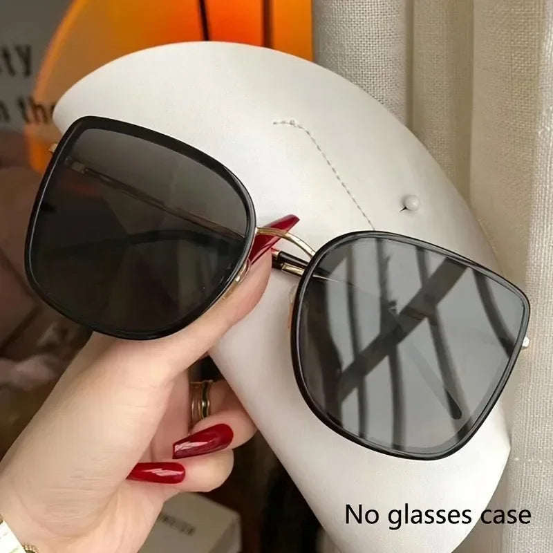 Women'S Large Face Glasses with Black Frame Cat Eye Style Fashion Eyewear