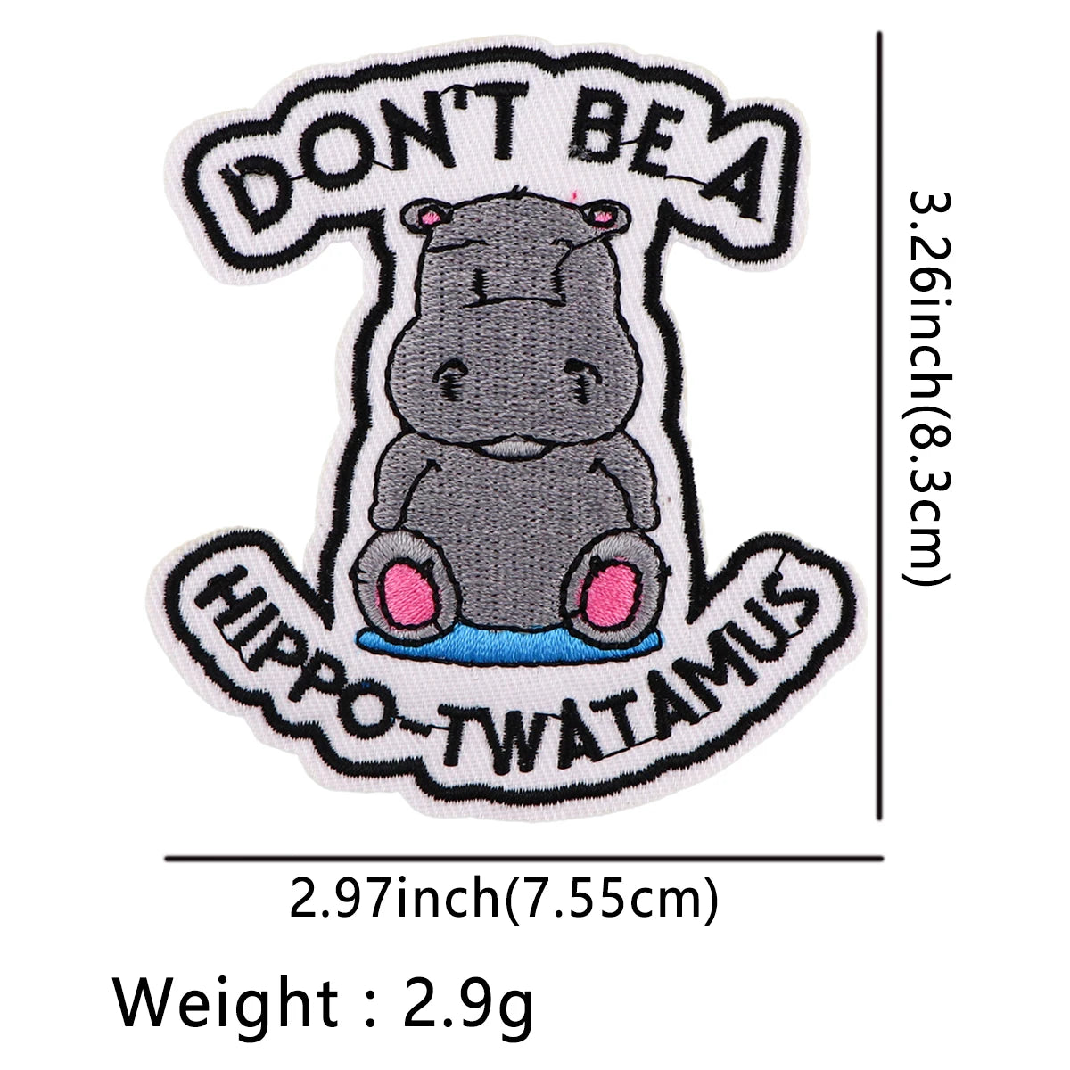 Cartoon Turtle Patches For Clothing Funny Hippo Patches Cute Animal Duck Patch Iron on Embroidery Patches on Clothes Stickers