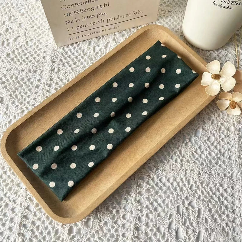 1/2/6pcs Polka Dot Fabric Hairband for Woman Elegant Temperament Wide Brim Hair Ties Fashion Girl's Sporty Headband