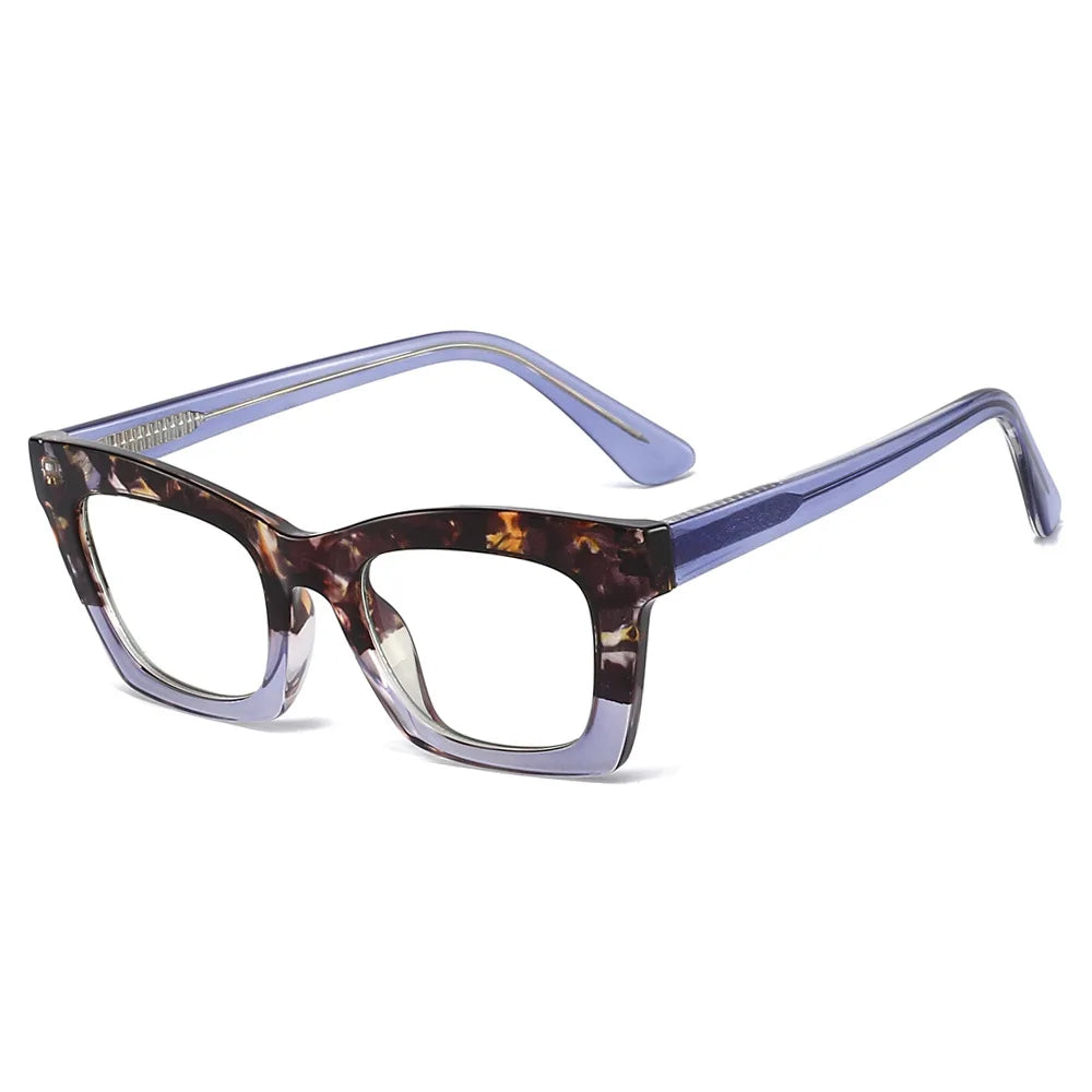 JNPCXI New Retro Square Rivets Anti-Blue Light Glasses Women Quality Frames Optical Eyeglasses Men Prescription Glasses