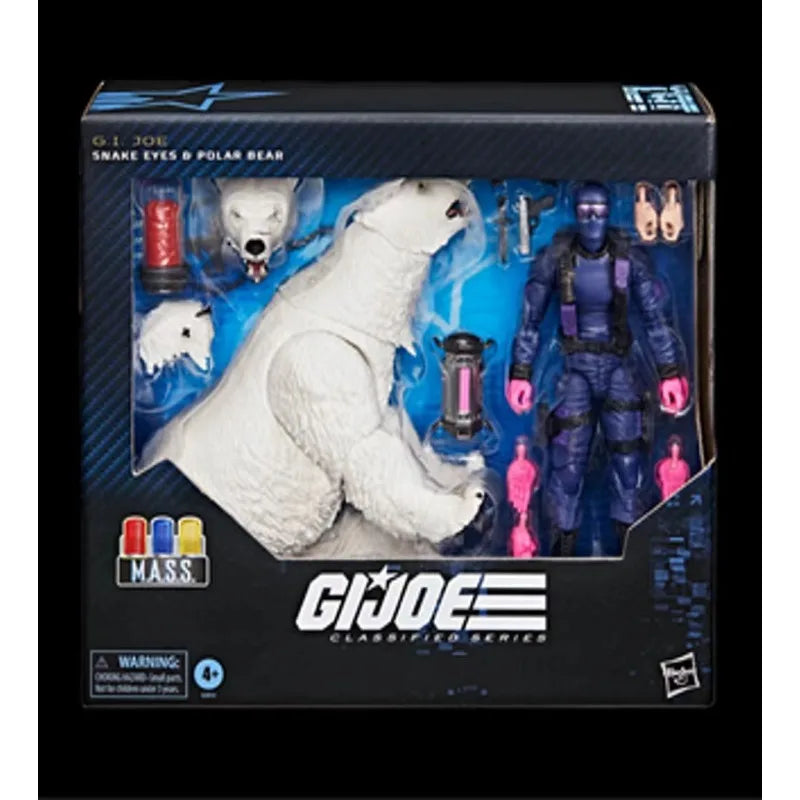 Original Hasbro G.I. Joe Classified Series #161 Snake Eyes & Polar Bear Action Figures Toys Models Collection