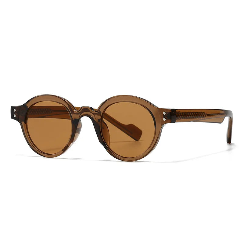 JNPCXI Retro Round Women Sunglasses Shades UV400 Fashion Punk Men Trending Green Yellow Sun Glasses