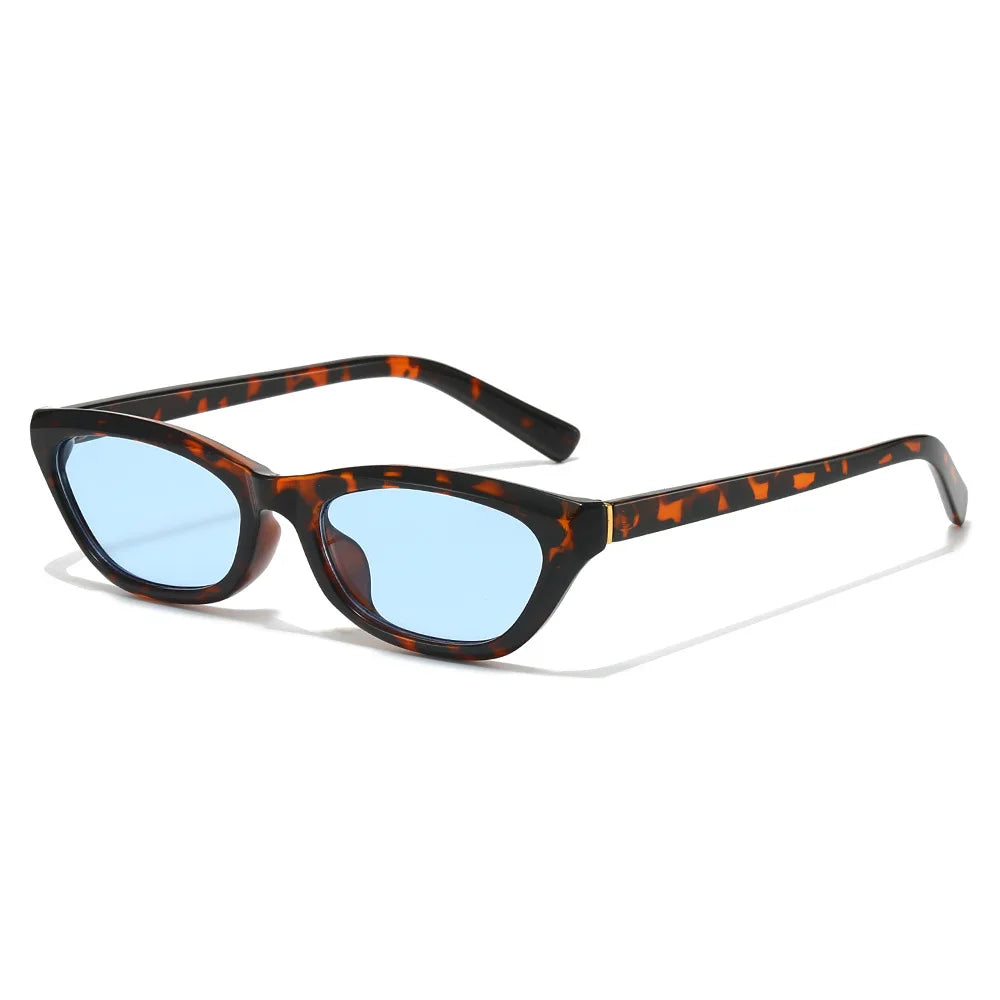 JNPCXI New Fashion Candy Color Small Black Tea Cat Eye Women Sunglasses UV400 Retro Men Sun Glasses