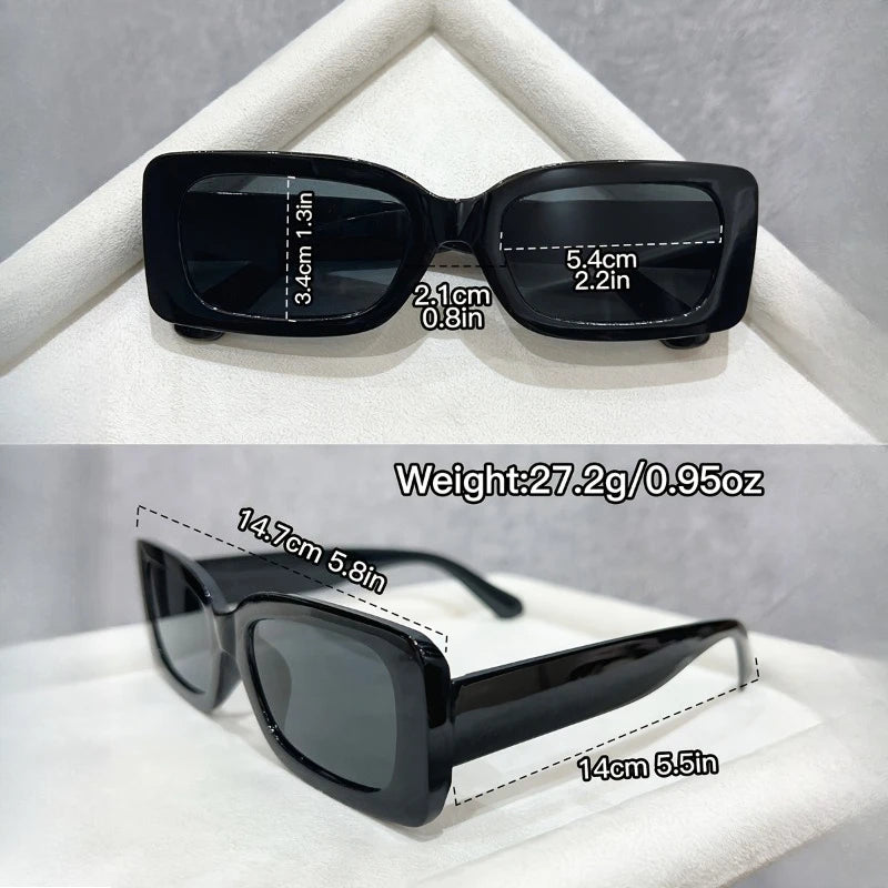 4pcs Women's Fashion Rectangular Glasses Combination Glasses Simple Leisure Daily Versatile Fashion Accessories