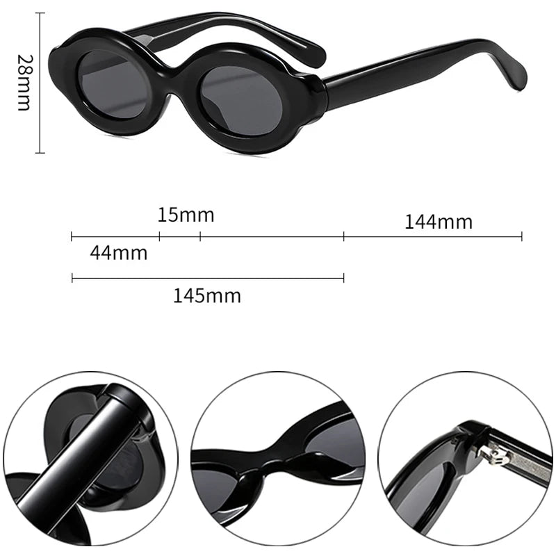 JNPCXI Polarized Retro Oval Women Sunglasses Shades UV400 Fashion Punk Men Trending Quality Leopard Sun Glasses