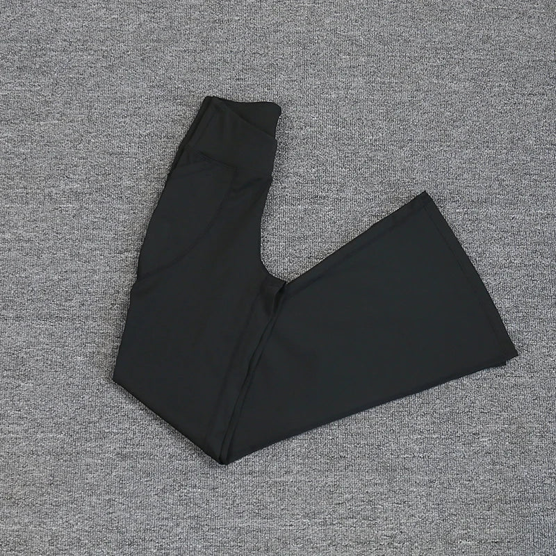 Yoga Pants Tummy Control Workout Running Long Bootleg High Waisted Yoga Leggings Flare Yoga Pants