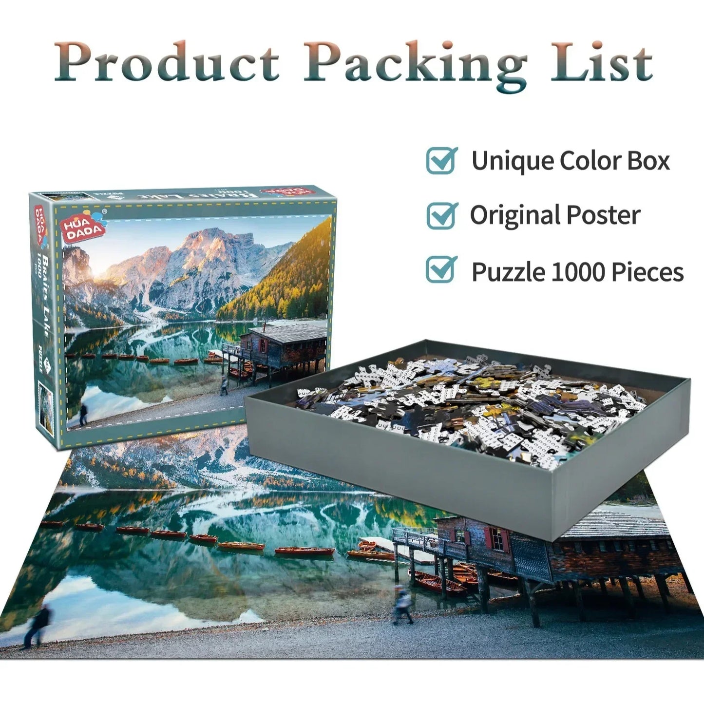 High Qualityt 1000 Pieces Paper Jigsaw Puzzle AdulDecompression Cartoon Landscape Gift Box Puzzle High Difficulty Puzzle Toys
