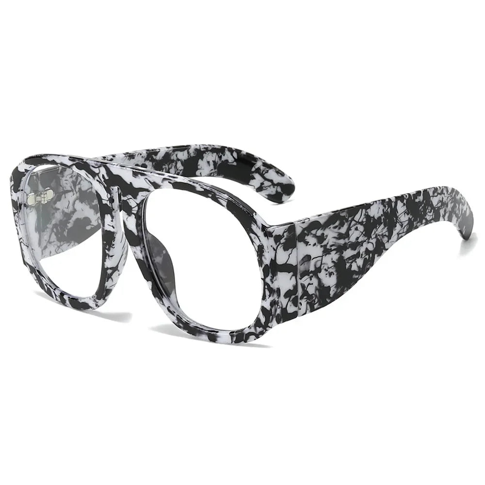 JNPCXI Goggles Oversized Glasses Frame Women One Piece Optical Shades Men Luxury Eyeglasses Frame Men Computer Glasses