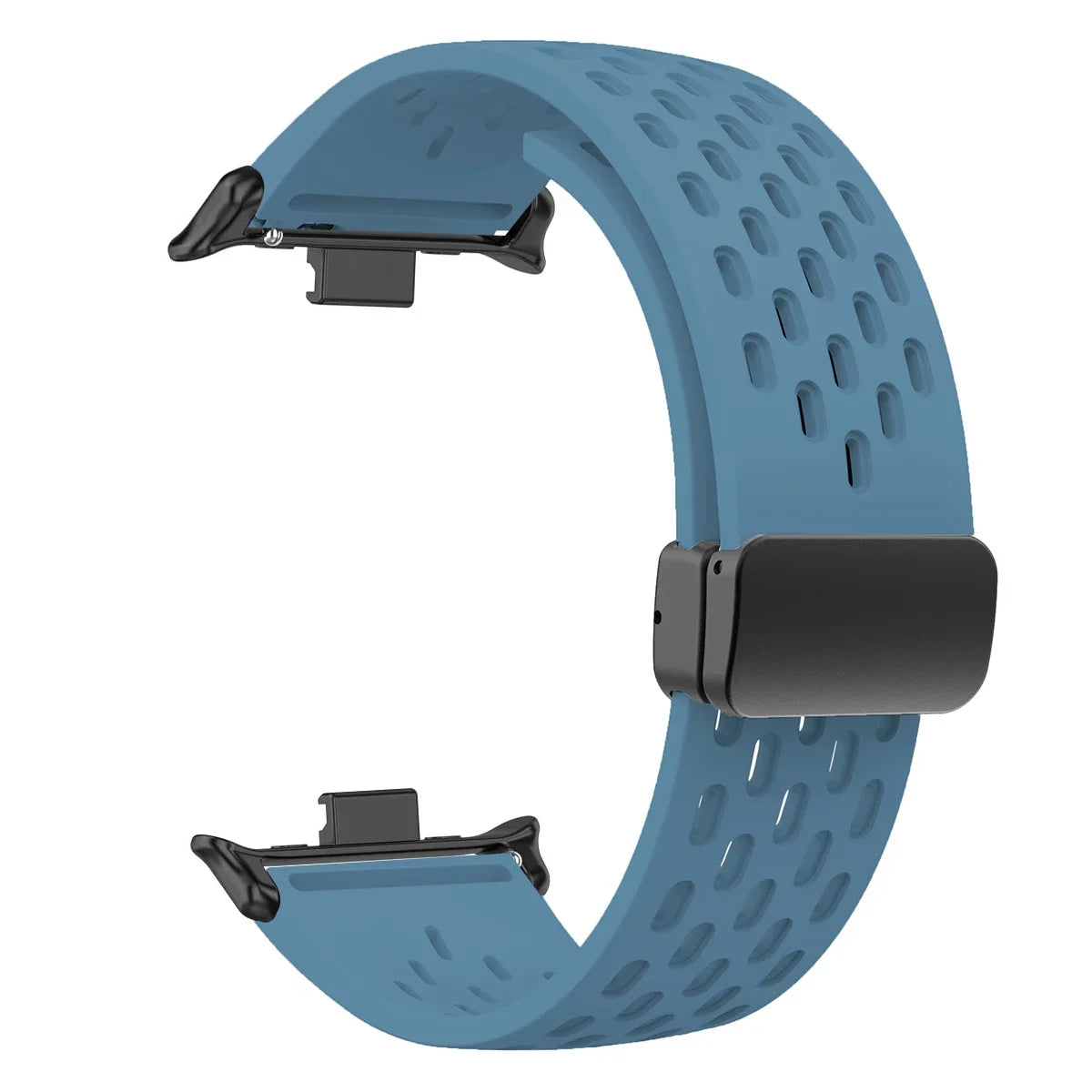 Blue Silicone Strap Redmi Watch 5/4, Magnetic Sports Band Mi Band 9/8 Pro