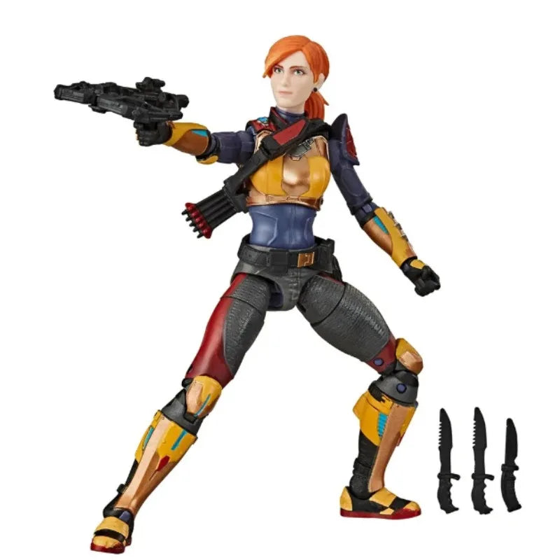 Original Hasbro G.I. Joe Classified Series Scarlett Anime Figure Toy Model Collection