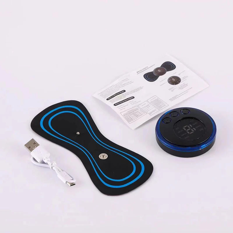 Rechargeable electric neck massage, relieve pain EMS acupoint muscle stimulation