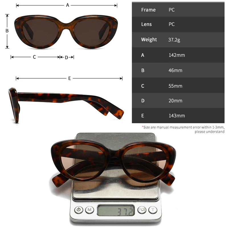 JNPCXI New Vintage Cat Eye Women Sunglasses Fashion Rivets Men Tea Shades UV400 Trending Sun Glasses