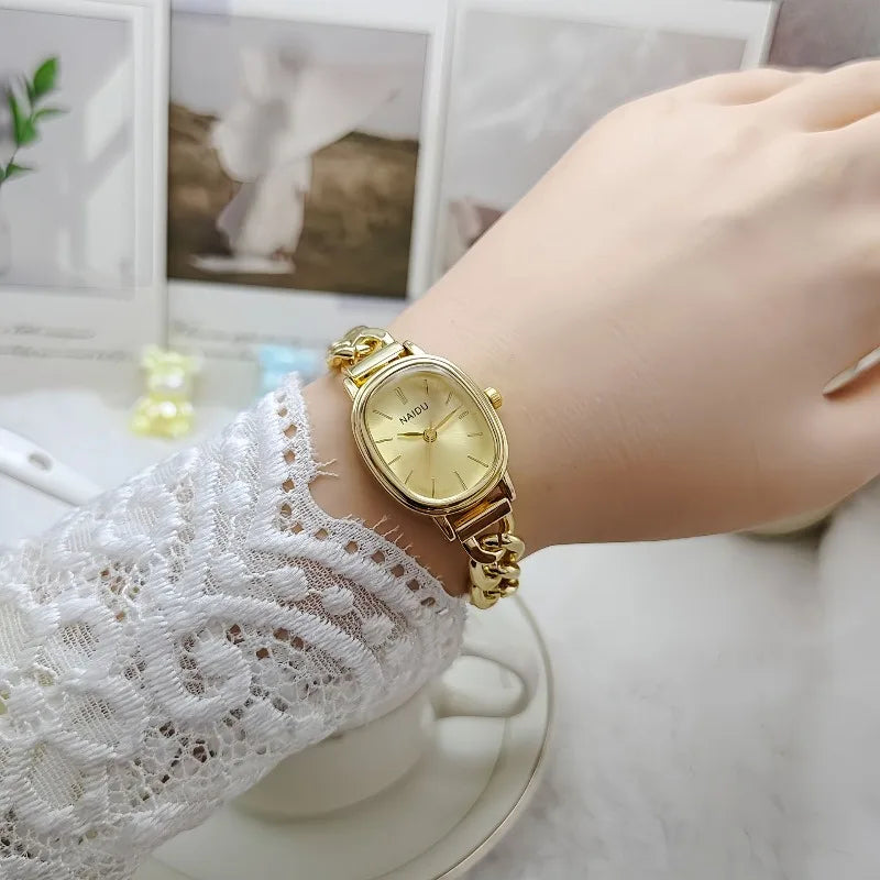 Fashion Women Oval Dial Quartz Watch Luxury Bracelet Wristwatch Famous Brand Watch Wholesale Montre Femme Gifts Dropshipping