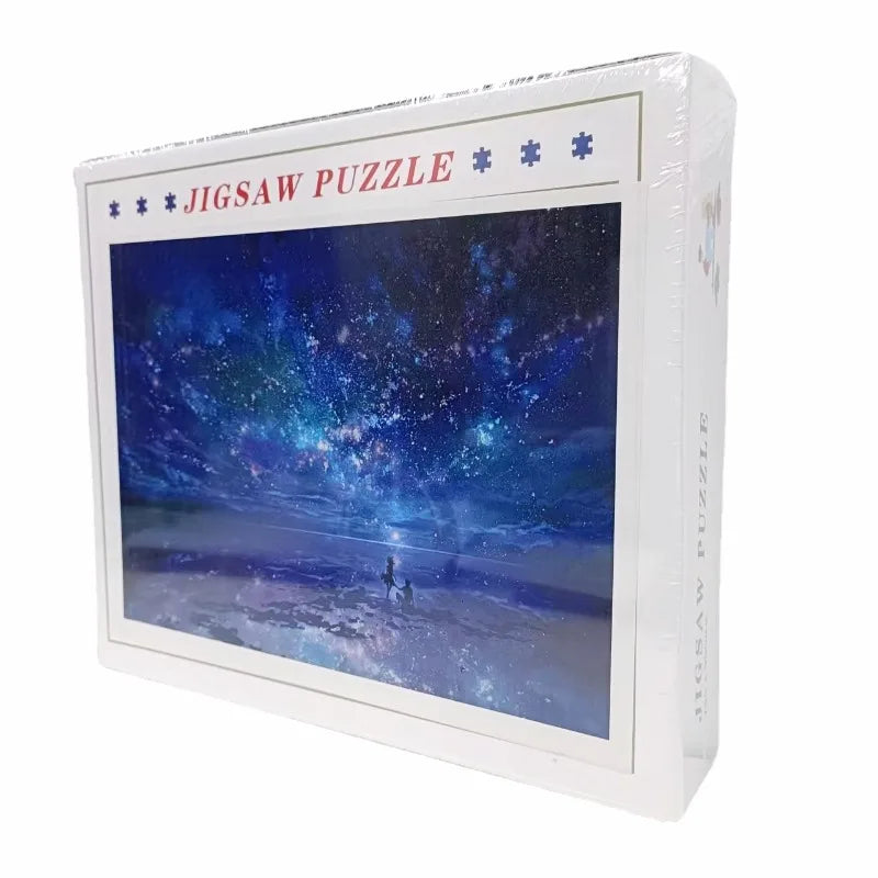 Adult Jigsaw Puzzle 1000 Pieces Romantic Starry Night 75*50cm Stress Relief Entertainment Toys Paper Puzzles Christmas Gift