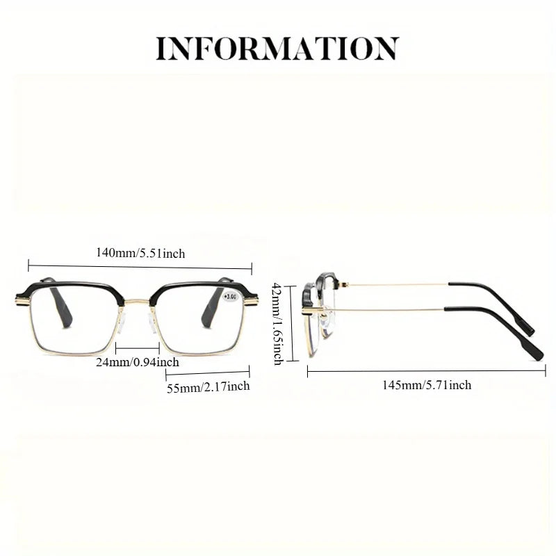 Fashion Business Color Changing Men's and Women's Metal Boxed Glasses