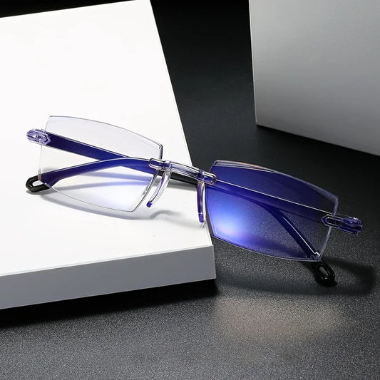 Reading Glasses +1.0+1.5+2.0+2.5 The Geometric Aesthetic Multicolor Optional Anti Blue Light Computer Glasses