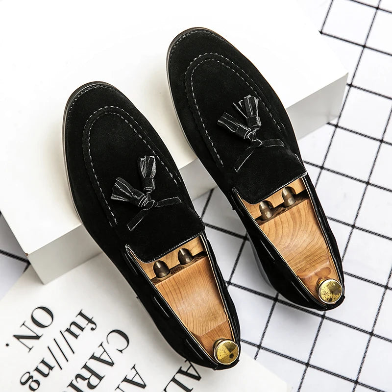 Tassels Casual Business Shoes Men Classic Social Office Loafers Men Large Size 48 Trend Casual Flat Party Loafers Male