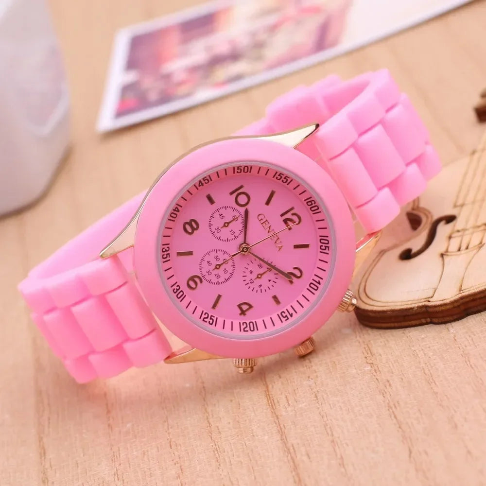 New Fashion Luxury Brand Women's Watch Silicone Strap Quartz Wrist Watch for Female Relogio Feminino Dropshipping