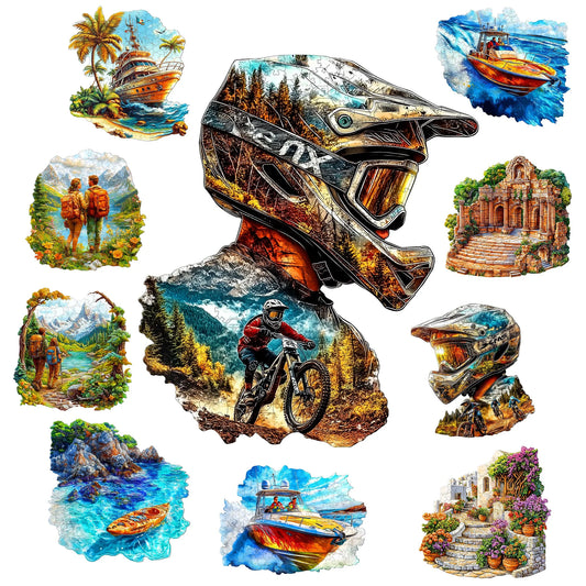 Exquisite Unique Wooden Jigsaw Puzzle Home Wood Decor Christmas and Halloween Gift Toy for Teen and Kid