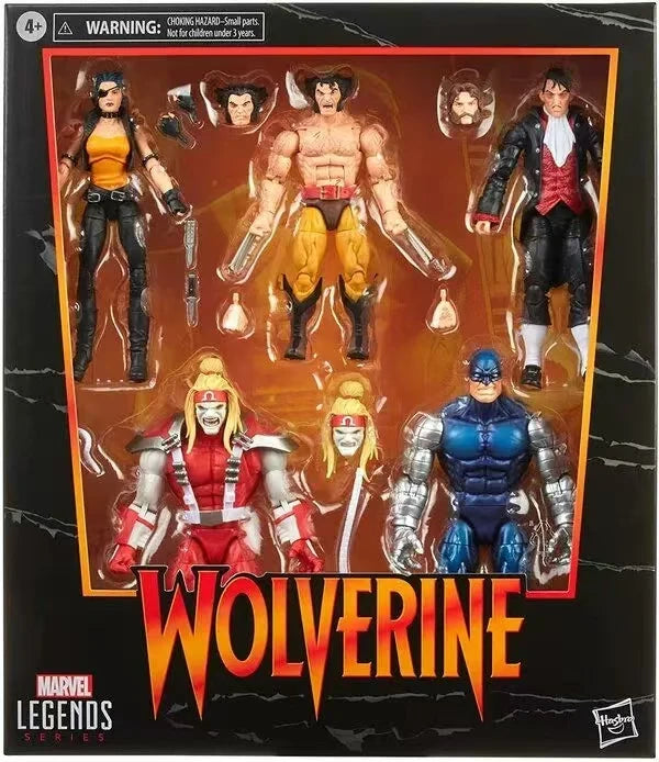 Original Hasbro Marvel Legends Series X-Men Wolverine/Omega Red/Cyber/Callisto/Jason Wyngarde Action Toy Figure Collection