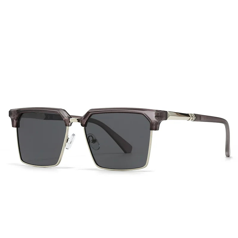 JNPCXI Square Women Fashion Sunglasses Gradient Men Vintage Blue Sun Glasses Shades UV400