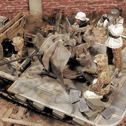 1:35 Resin Figure Model  Modeling  Scene Artillery Group 4 Resin Figure GK Figurine Unassembled and Unpainted