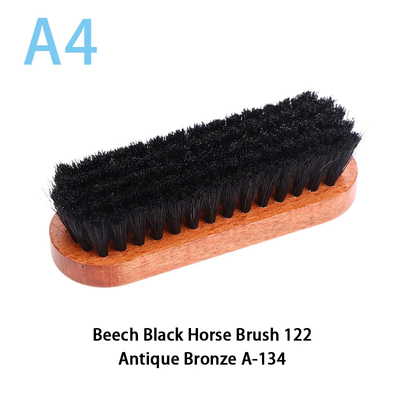 Handle Details Polishing, Cleaning Brush Horse Hair Wood Brush Leather Shoe Care