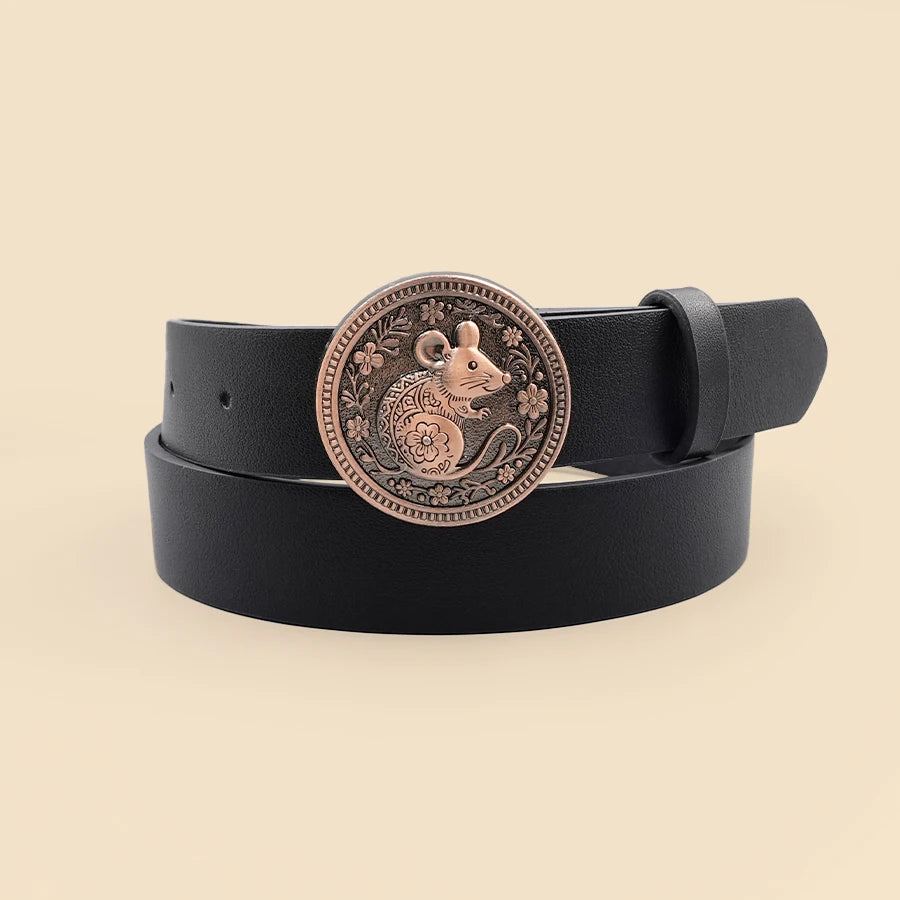 Y2K Street Style Belt - Antique Bronze Carved Buckle, Versatile Waistband for Daily Wear, Dates & Casual Outfits