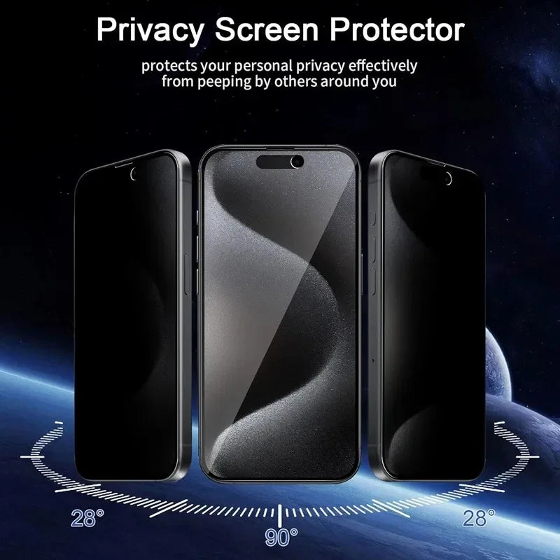 5Pcs Full Cover Privacy Screen Protector For iPhone 11-15 Pro Max 12 13 Mini XR