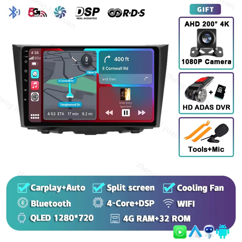 CarPlay Auto Android 15 For Suzuki Kizashi 2009 - 2015 Car Radio Multimedia navigation video DVD Autoradio Stereo 2din 4G+BT GPS